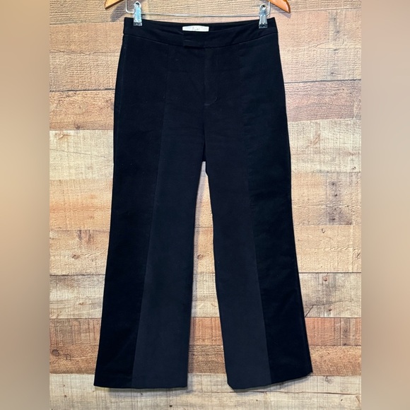 🌻 Joie Navy Blue Corduroy Flare Leg Cropped Pants size 4* Winter Career Holiday - Picture 1 of 8